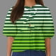 thumbnail image 2 of Camisetas de Manga Corta para las Mujeres Lanterna Manga Corbata Plisado Cuello Redondo, Casual Recortado Camiseta Top para Gimnasio Y Diario, 2 of 5