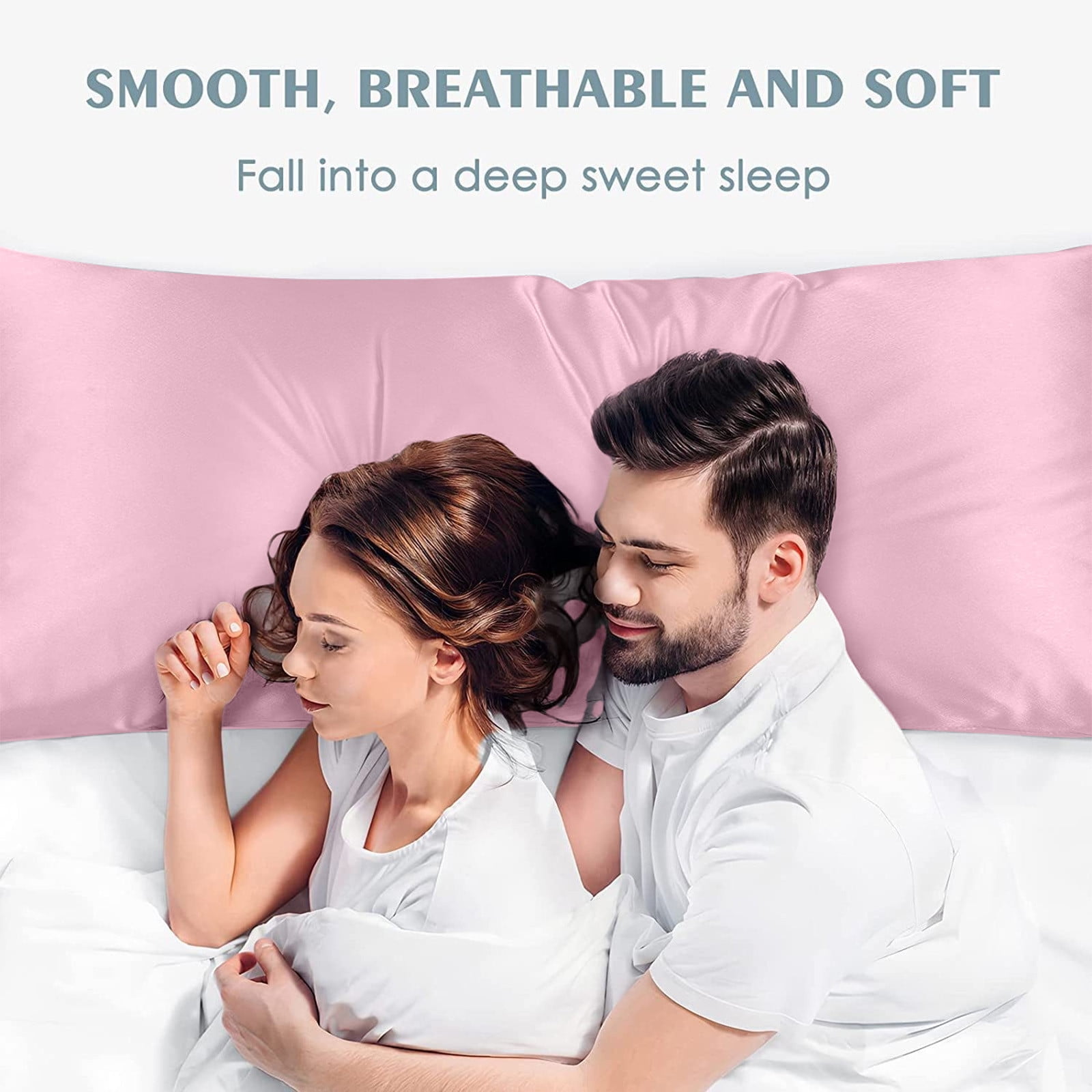 Long Silk Pillowcase, Silk Pillow Cases for Hair and Skin with Zipper, Gifts for Women Men