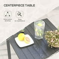 thumbnail image 5 of Outsunny 5 Piece Indoor Outdoor Wicker Dining Set, Patio Furniture Metal Table and Chairs with Soft Cushions, Beige, 5 of 9