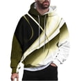 thumbnail image 5 of M-4XL Pullover Hoodies for Men Big & Tall Plus Size Fleece Lined Sweatshirts Trendy Color Block Long Sleeve Loose Comfy Hoodie With Pocket, 5 of 6