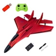thumbnail image 3 of Avión de ala fija RC planeador Jet Fighter RC espuma avión modelo juguete RC avión juguete de 8 a 12 años para niños y adultos listo para volar Rojo, 3 of 9