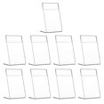 thumbnail image 3 of Store Display Signs Acrylic L-Shape Slanted Sign Holders Transparent 9Pcs Information Display, 3 of 5