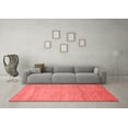 thumbnail image 3 of Ahgly Company Indoor Round Abstract Red Modern Area Rugs, 8' Round, 3 of 4