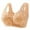 Beige, variant on Women's Push Up Bra Comfort Button Down Front Wireless Bra for Supportive Lift and Breathable Wear Beige 40