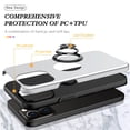 thumbnail image 4 of JTCASES for iPhone 14 Pro Max Case, Car Mount Bracket 2-layer Hybird Shockproof PC TPU Anti-fall Slim Fit Lightweight Magnetic Cover for iPhone 14 Pro Max（6.7" 2022) - Silver, 4 of 7