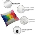 thumbnail image 4 of QZHH  Bright Watercolor Stains Throw Pillow Cover Colorful Splash Grain Messy Rainbow Blot Pillow Case Decorative Square Cushion for Home Couch Bed 2pc, 4 of 6