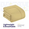 thumbnail image 5 of KriKac 7 Piece Comforter Set Bag Solid Color All Season Soft Down Alternative Blanket & Luxurious Microfiber Bed Sheets, Camel, Full, 5 of 6
