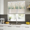 thumbnail image 4 of Botanical Green Yellow Curtain Valances for Windows, Kitchen Valance Window Treatments Panel 2 Pack, Spring Watercolor Leaf Plant Rod Pocket Short Curtains for Bathroom Bedroom 54 x 18 Inch, 4 of 8