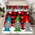 thumbnail image 2 of Homewish Colorful Kawaii Gnome Twin Sheet Sets.Merry Christmas Twin Fitted Sheet,Red Black Plaid Flat Sheet For Girls Teens,Breathable Home Decor,3-Piece, 2 of 7