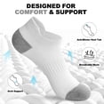 thumbnail image 2 of HIALTODAY 8 Pairs Women's Cushioned Ankle Socks, Low Cut Performance Athletic Socks Size 5-8, 2 of 5