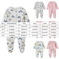 thumbnail image 4 of Baby Girl Boy Clothes Zipper Sleepers,Long Sleeve Romper Toddler Pajamas,Onesie Outfits Newborn Footies, 4 of 5