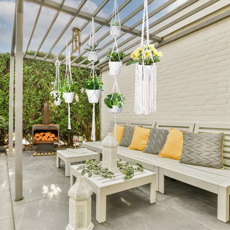Qweryboo Macrame Plant Hangers, 6-Pack Handmade photo 3