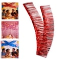 thumbnail image 2 of Colorful Foil Fringe Garland, Hanging Plastic Curtain Party Streamers, Fringe Garland Banner, Ideal for Car Floats, Bridal Showers, Weddings, Birthdays, Halloween, and Christmas,Red, 2 of 4