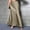 Khaki, variant on Sentmoon Women Skirt Oversized A-line High Waist Boho Long Skirt Flowy Pleated Hawaiian Solid Color Loose Stretchy Fall Skirts Delightful Winter for Casual Winter Stroll M