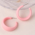 thumbnail image 1 of Pendientes geométricos con forma de C y pintura para hornear simples, pendientes coloridos de color caramelo, joyería acrílica para las orejas para mujeres, 1 of 4