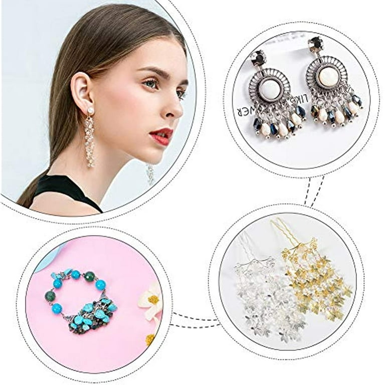 Protoiya 500 Pcs Open Eye Pins, Mix Jewelry Findings Eye Pins,Open Eye Pins Head Pins Eye Pins Findings for Jewelry Making DIY Necklace, Women's, Size