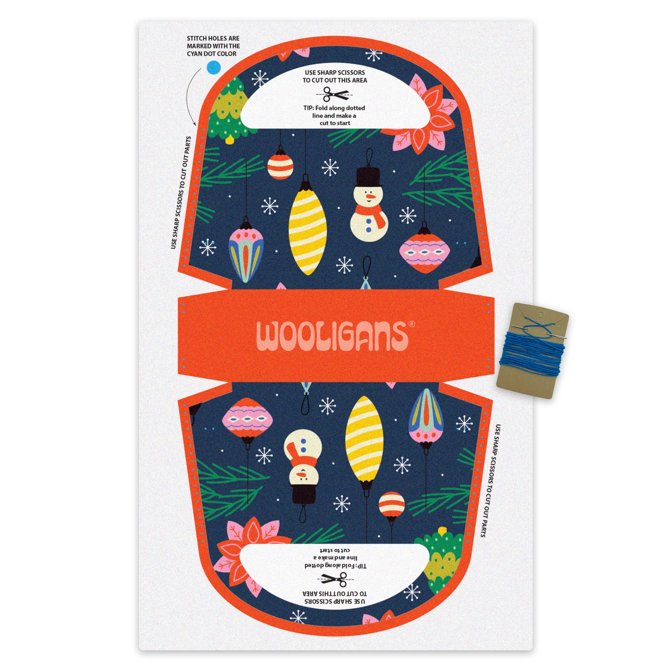 WOOLIGANS Gift Bag Cut & Sew Craft Kit