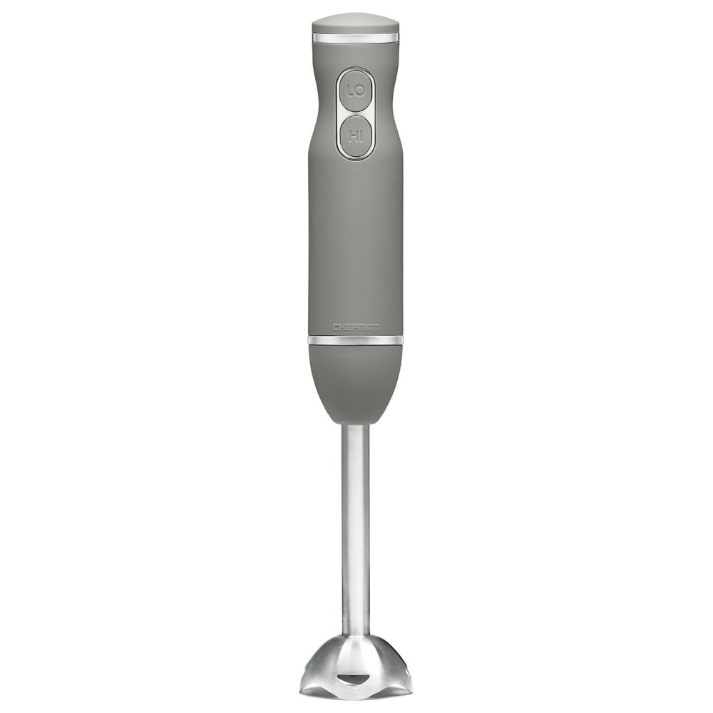 Chefman Immersion Stick Hand Blender with Stainless Steel Blades, Grey