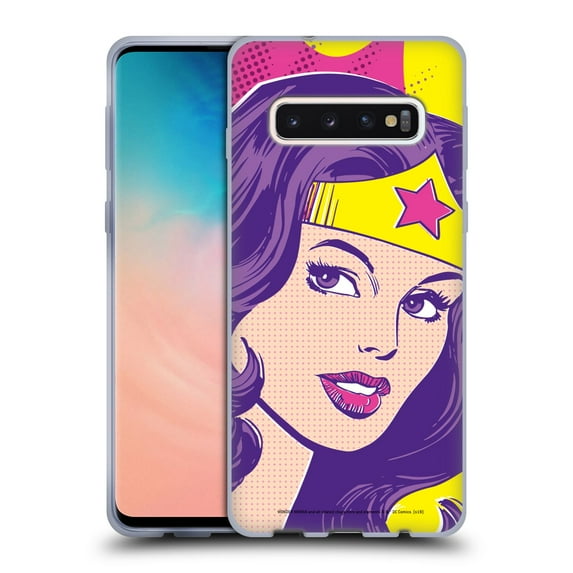 Head Case Designs Officially Licensed Wonder Woman DC Comics Vintage Art Pop Art Soft Gel Case Compatible with Samsung Galaxy S10