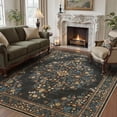 thumbnail image 6 of VUNATE Vintage Botanical Floral Printed Area Rug 8'x10' Soft Washable Non Slip Low Pile Rug for Living Room Bedroom Dining Room Home Decor Indoor Carpet with Blossom Design Green, 6 of 7