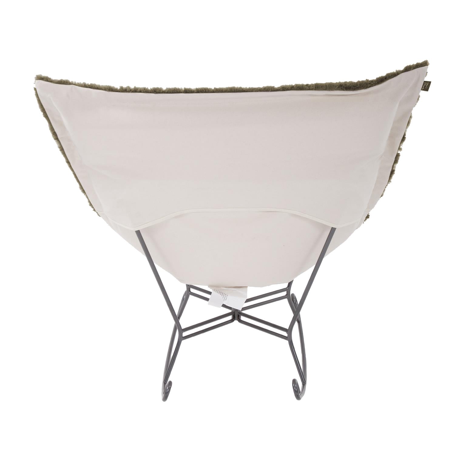 Scroll Puff Rocker Angora Moss