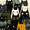 Whimsical Cat Crowd, variant on Qisvanset Amalfi Coast Town Canvas Wall Art 15.75x11.81 Inches