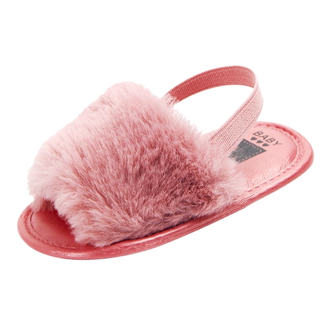 Sandalias de Piel Mullida de Princesa para Pequeña, Zapatillas, de Cuna para Cochecito de 0 12-18M perfke Sandalias de las niñas