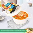 thumbnail image 3 of Yayeee Pot Holders Kitchen Heat Resistant with Pocket 7"x9.8" Cotton Oven Cooking Hot Pads, Modern Cocktails, 3 of 7