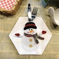 thumbnail image 2 of Billuyoard 6 piezas de bolsas de cubiertos de Navidad, decoraciones de mesa, soporte de vajilla para restaurante, adorno de de comedor, Kits de decoración para fiestas, 2 of 6