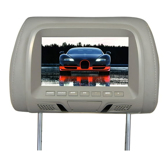 GJX Headrest Monitor - Rear Seat Entertainment, LED LCD Screen, Universal 7 Inch Clear Definition Headrest Monitor for Car