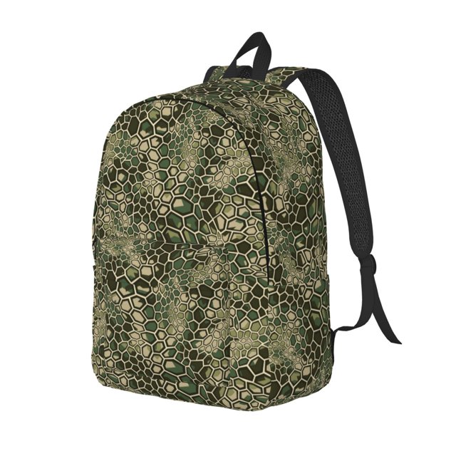 Fotbe Green Snake Skin Mochila de Lona con Estampado, Mochila Duradera, Mochila Versátil de Alta Calidad, Mochila Compacta Vintage-Medium