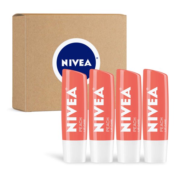 Bálsamo labial NIVEA Peach Lip Care paquete de 4