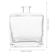 thumbnail image 2 of Jarrón Holibanna Cuadrado Plano de Vidrio Transparente 350ml 12x10x6cm, 2 of 9