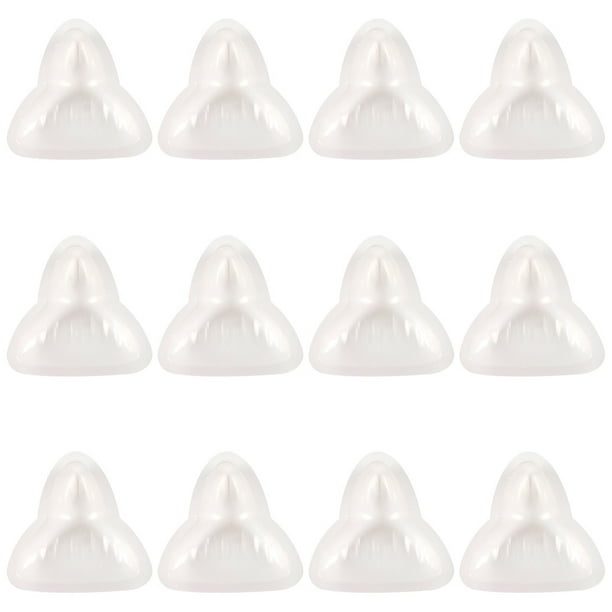12 juegos de moldes de plástico para zongzi, moldes triangulares para arroz con leche chino (blancos)