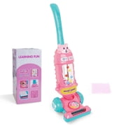 Kids Vacuum Toy with Lights & Sounds, Pretend Play Vacuum Toy for Toddlers 1-3, Toddler Vacuum Toys for Ages 18M+ Girls, Cleaning Toy with Ball-Popping, Pink