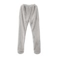 thumbnail image 5 of KHONTS Women's Plush Footed Pajama Pants Comfy Soft Winter Casual Home Trousers Grey XXL, 5 of 5