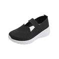 thumbnail image 2 of pwidon Toddler Girls Mary Jane Walking Shoes Breathable Mesh Non Slip Lightweight Kids Casual Sneakers Black 33, 2 of 6