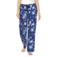 thumbnail image 1 of Fotbe Beautiful Snowflake Butterfly Pantalones de Pijama para Mujer, Pantalones de Dormir, Pantalones Pj con Cordón y Bolsillos-3X-Large, 1 of 6