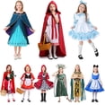 thumbnail image 2 of Disfraz de Halloween para niñas, disfraz de fiesta, Frozen Anna, Lolita, mucama, tutú, Caperucita Roja, Alicia, ropa de Carnaval para niños, SetXS Gao Jinjia LED, 2 of 2