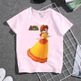 thumbnail image 1 of Serie de princesas de Super Mario para mujer, regalo de verano para chica divertida y dulce, estampado de dibujos animados, informal, cuello redondo, manga corta zhangmengya LED, 1 of 2
