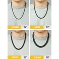 thumbnail image 3 of PROSTEEL Cuban Chain for Men Black Plated 4.8mm Miami Cuban Necklace 26 Inch Hip Hop Mens Gift for Birthday, 3 of 8