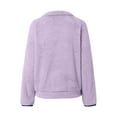 thumbnail image 6 of Shadoumai Sherpa Fleece Quarter Zip Pullover For Women Long Sleeve Fluffy Soft Sweaters Jacket Plus Size Winter Coats With Pockets, 6 of 6