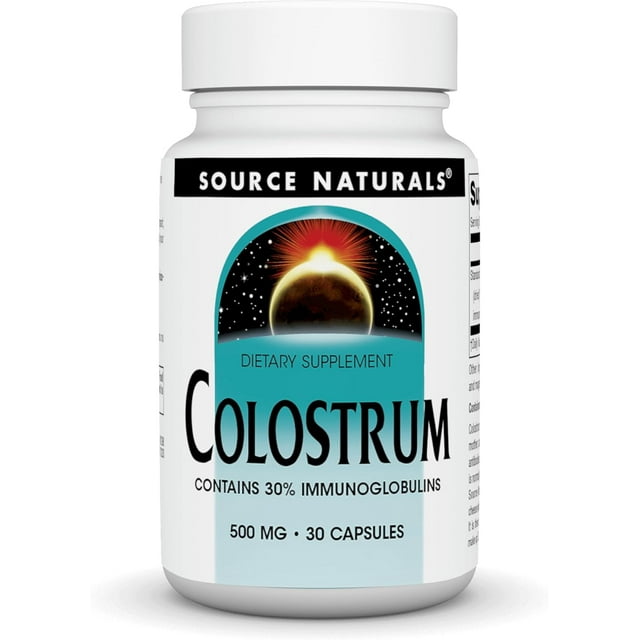 Source Naturals | Colostrum, 500 Mg, 30 Caps | Calostro, 500 Mg, 30 Cápsulas