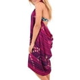thumbnail image 4 of HAPPY BAY Women's Beachwear Summer Beach Wraps Bikini Wrap Sarong Coverups Skirt Swimsuit Swimwear Bathing Suit Swim Cover ups for Womens One Size Purple, Tie Dye, 4 of 5