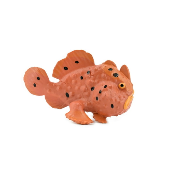 Stonefish, Museum Quality, Hand Painted, Rubber Fish, Educational, Realistic, Lifelike Figurine, Replica, Educational, Gift, 4" CH280 BB126