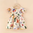 thumbnail image 1 of Vestido de algodón con flores para niñas pequeñas y medianas de primavera y otoño, vestido de línea A para bebés y niños pequeños, 1 of 5