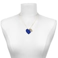 thumbnail image 2 of Delight Jewelry Acrylic Large Navy Blue Heart - Large Goldtone Crystal Initial - B - Charm Necklace, 17.5"+2", 2 of 4
