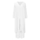 thumbnail image 4 of ICHUANYI Clearance Women's Solid V-Neck Long Sleeve Split Top And Pants Set(White, L) ICHUANYI WER2023080802253, 4 of 6