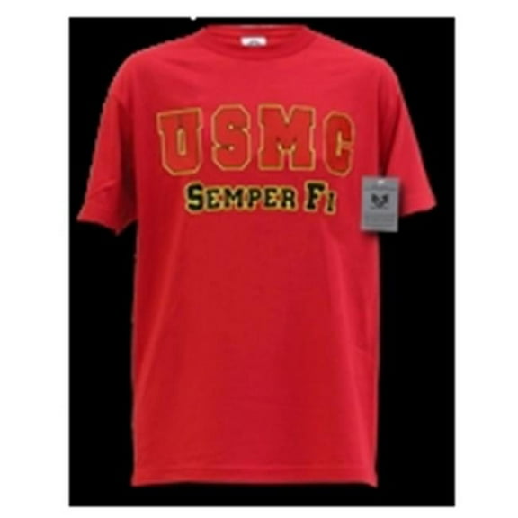 Rapid Dominance  Classic Military T-Shirt- USMC- Red- Medium
