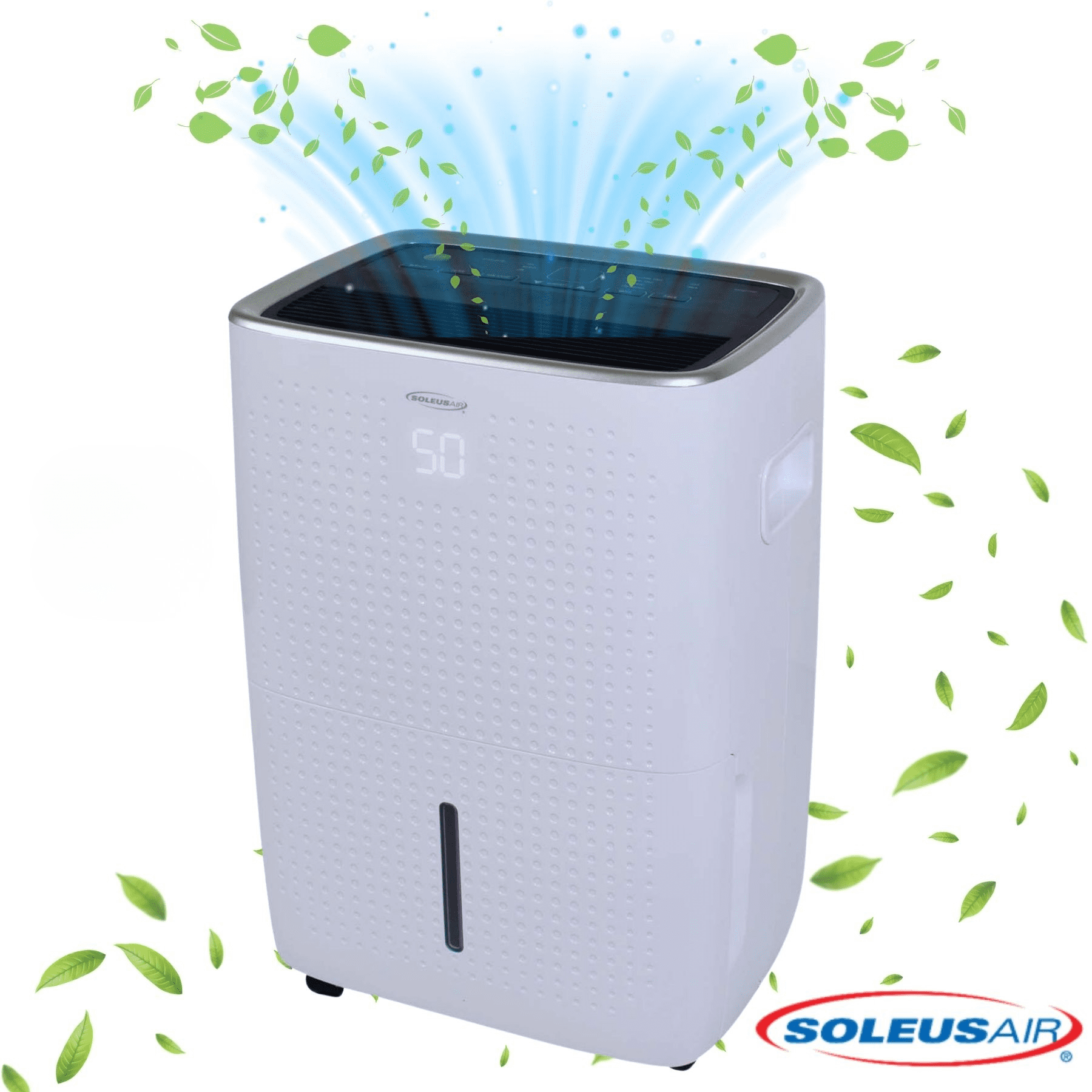 Soleus Air 50 Pint Dehumidifier for 4500 Sq Ft, White with Adjustable Humidistat